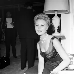 Mitzi Gaynor, American actress, singer & dancer, who is in the UK to start work on new