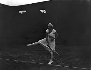 Racket Prints: Mlle Suzanne Lenglen at the All England tennis Championships at Wimbledon