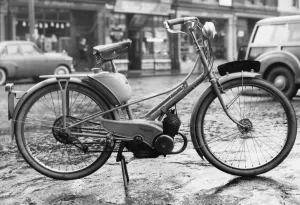 Motorbikes Prints: The Mobylette, sometimes shortened as Moby, a model of moped by French manufacturer