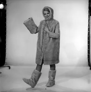 Model Bianca Foakes seen here modeling matching fur coat