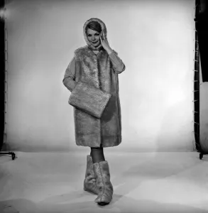 Model Bianca Foakes seen here modeling matching fur coat
