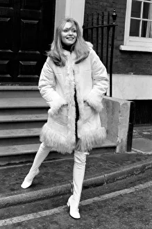 Model Blanche Webb wearing a fur jacket and a fur lining as a jacket