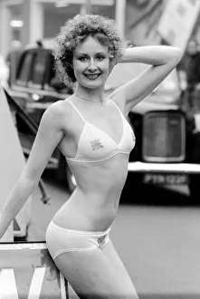 Model Carolyn Wright seen here on the streets of London modelling the 1975 Summer