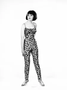 00845 Prints: Model, Debbie Attwood, poses in the latest beachwear fashion, Studio Pix, 1963