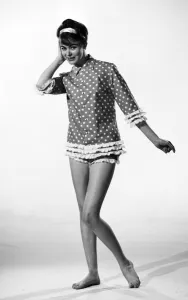 Model jackie Jackson seen here in the studio showing off the latest fashions which have a