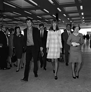 Girlfriend Prints: Top model Jean Shrimpton The Shrimp'and her boyfriend Terence Stamp flew to