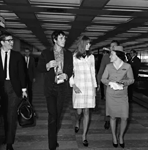 01110 Prints: Top model Jean Shrimpton The Shrimp'and her boyfriend Terence Stamp flew to