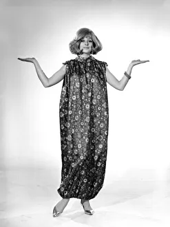 Model Marilyn Rickards seen here wearing a kaftan. Circa 1966
