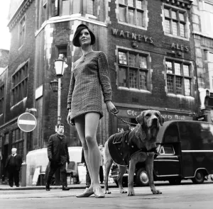 Streets Prints: Model, Nicky Smith, with Mod Dog Dusonofenhark the Labrador