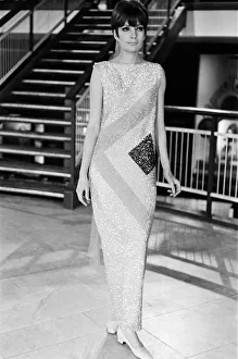 Evening Prints: A model at rehearsals for a charity gala Pierre Cardin is giving at the Commonwealth
