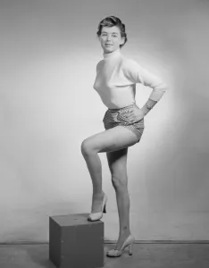 Hands On Hips Prints: Model Vicki Martin seen here modelling a turtle neck jumper