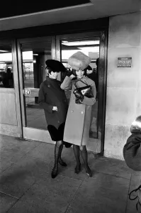 Models in preparation for a charity gala Pierre Cardin is giving at the Commonwealth