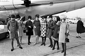 00978 Prints: Models in preparation for a charity gala Pierre Cardin is giving at the Commonwealth