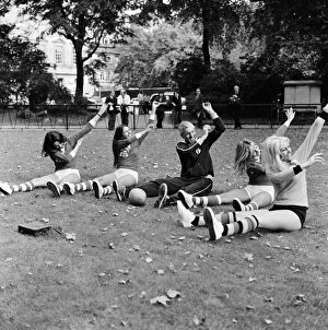 Images Dated 20th September 1974: Models in training at Lincolns Inn Fields for the 'World