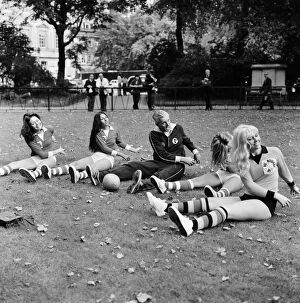 Images Dated 20th September 1974: Models in training at Lincolns Inn Fields for the 'World