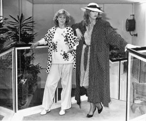 Models wearing stripes and spots for a stunning combination by Sheridan Barnett