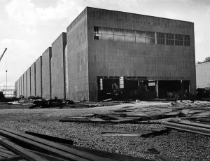 Stripper Prints: Modernistic design of the buildings now taking shape at the Abbey Strip Mills, Margam