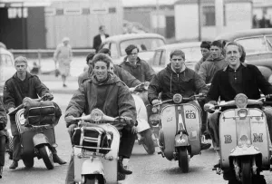 The mods and rockers were two conflicting British youth subcultures of the early to