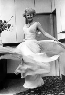 Elegance Prints: Moira Lister Actress - Mar 1963 in her Grecian style gown in silk chiffon