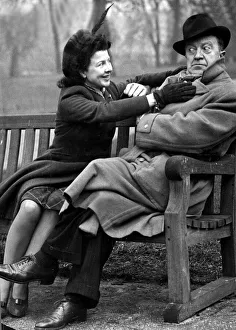 Molly Weir with Tommy Handley radio broadcaster January 1947