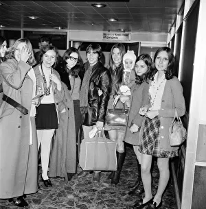 The Monkees: Monkee Davy Jones Arrived at Heathrow Airport with his wife Linda