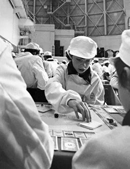 Board Games Prints: Monopoly championships held at the nuclear power station at Oldbury near Bristol in