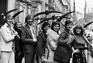 Jon Scan Prints: Monty Pythons Flying Circus cast outside Her Majestys Theatre London 1976