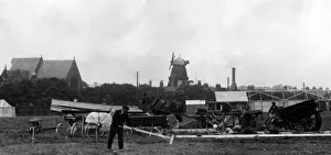 Agriculture Prints: A moor corner - showing farming implements arrived for the Northumberland County Show