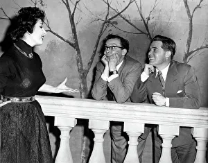 Morecambe and Wise rehearsing at Lime Grove Studios for the television show