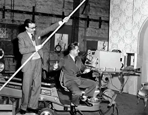 Morecambe and Wise rehearsing at Lime Grove Studios for the television show