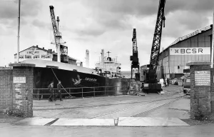 Warehouse Prints: This mornings photograph of Bristol Channel Ship Repairers dry dock at Cardiff Docks