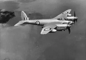 Plane Prints: Mosquito fighter plane registration number RG 314 of 81st Squadron, based at Seletar