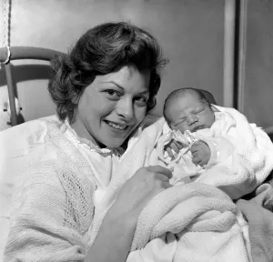 Mother and Baby: Joan Rice, 23, gave birth to a baby boy, 6