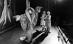 Mother Goose, superstar in velvet, feathers and fur, the dame