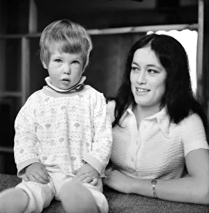 Tender Prints: A mother with her two year old boy toddler. December 1969 Z11890-002