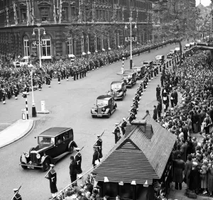 Rolls Royce Prints: Motor-Car Procession of Royal and other Representatives of Foreign States seen here