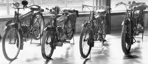 Veteran Prints: These four motor cycles are on display at the newly-opened Herbert Art Gallery