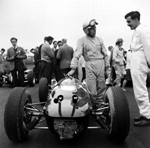 Motor Sports Prints: Motor Races at Goodwood. John Surtees with the new Lola Climax. 23rd April 1962