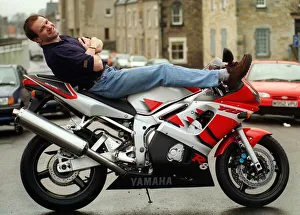 Core69 Prints: MOTOR RACING BIKE CHAMPION NIALL MCKENZIE January 1999 KIRKCALDY PICTURED WITH YAMAHA R 6