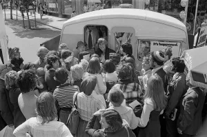 Fans And Supporters Prints: Motor Racing Driver James Hunt meets his fans at a Chevette Meet and Greet event