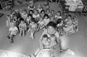 Mount playgroup secretary Mrs Dawn Rathmell pictured with these playgroup youngsters who