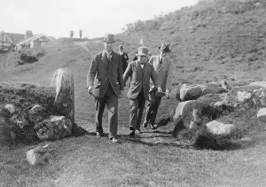 1917 Prints: Mr David Lloyd George MP leader of the Liberal on holiday in Wales Daily