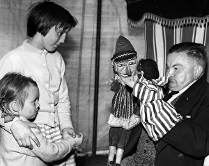 Annual Prints: Mr Derek De Cora, who is giving Punch and Judy shows at the Tyneside Summer Exhibition