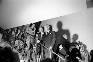 Mr. Edward Heath at Tory H. Q. after winning General Election