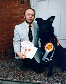 Newcastle Prints: Mr Gary Hinson with his dog Paddy who plays the dog bought by Jack Duckworth for his wife