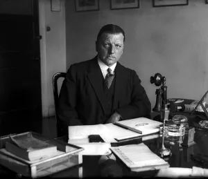 Mr George Allison former Arsenal manager April 1927 who was to broadcast a running