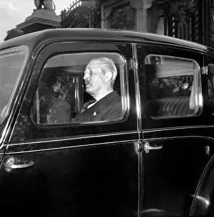 00070 Prints: Mr. Harold MacMillan seen here leaving Buckingham Palace after seeing the Queen