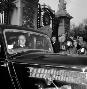 00071 Prints: Mr. Harold MacMillan seen here leaving Buckingham Palace after seeing the Queen