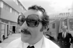 Mr. Irene Quaranta aged 39 with reflection of Concorde aircraft in his spectacles