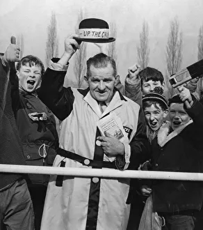 Amateur Prints: Mr Jack Holmes of Alvechurch leadds the cheers today ahead of his side